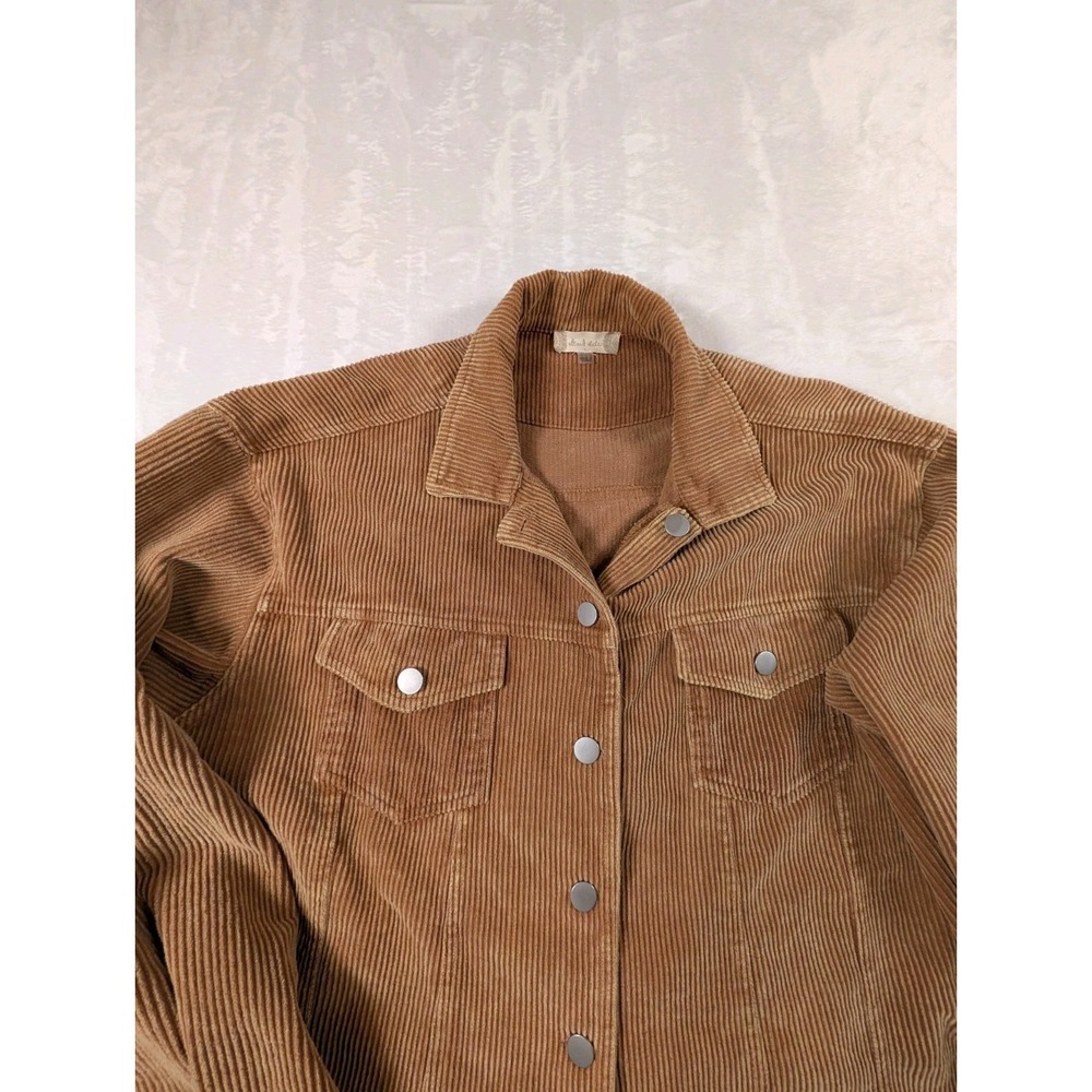 Altar'd State Corduroy Jacket Distressed Womens Size Large Cotton Tan Raw Hem